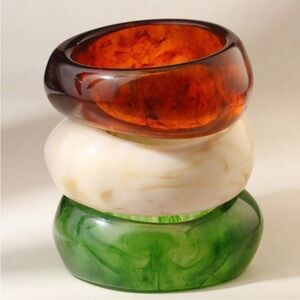 New Boho Acrylic Bangle Bracelet (3 piece)